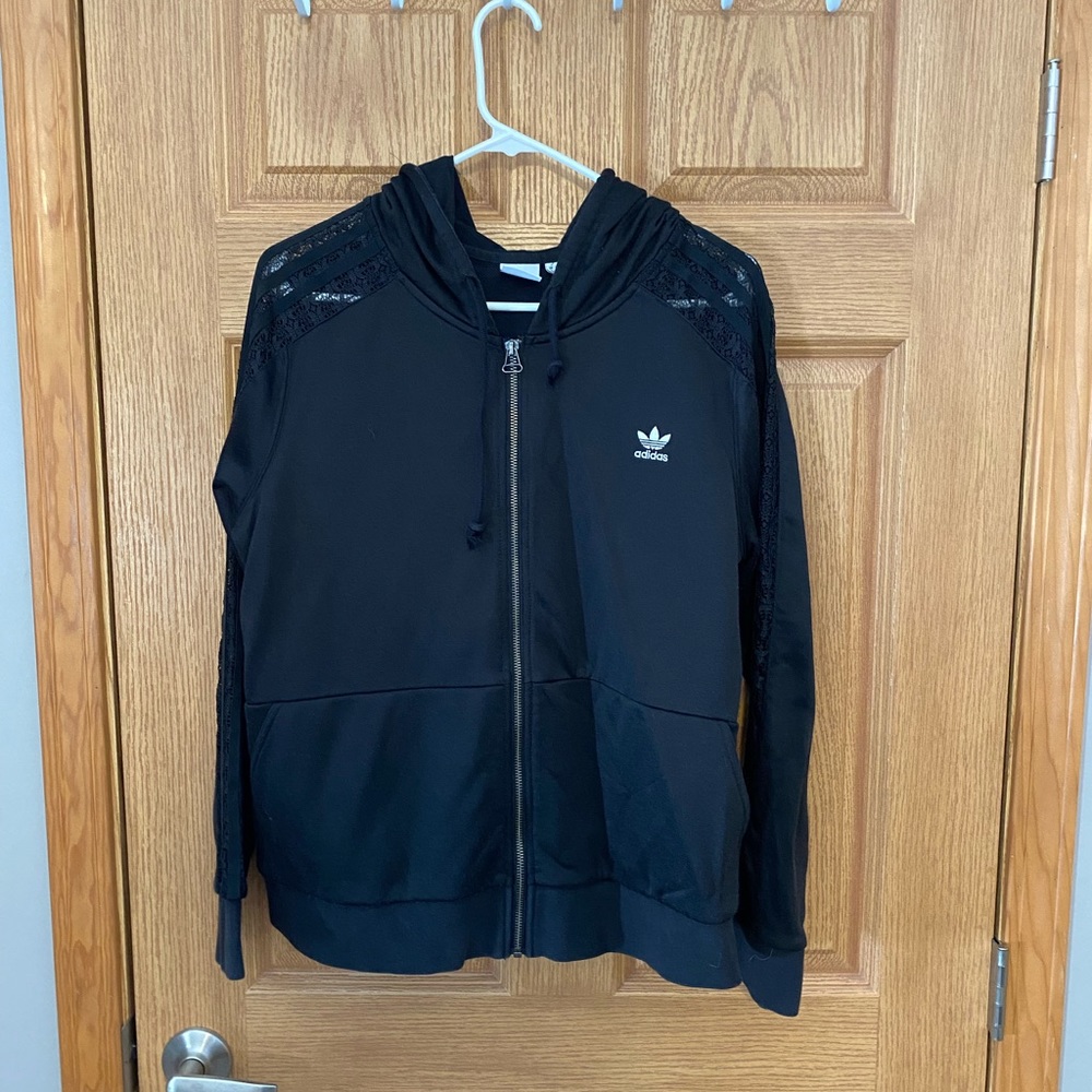 Adidas Black Zip Up